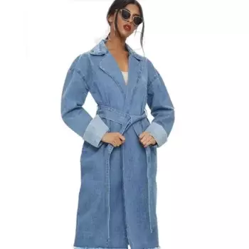 A Denim Trench Matching Skinnies