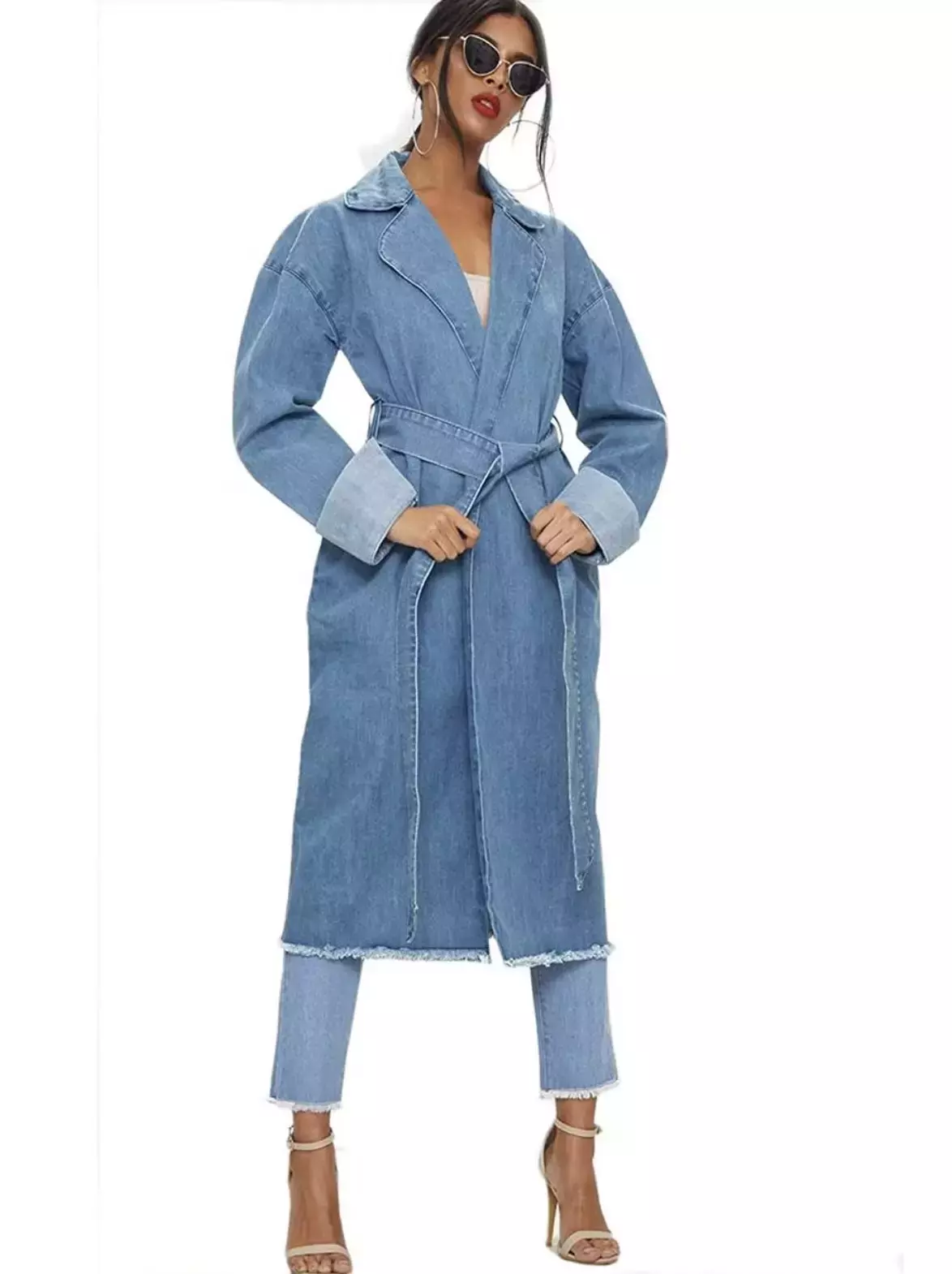 A Denim Trench Matching Skinnies