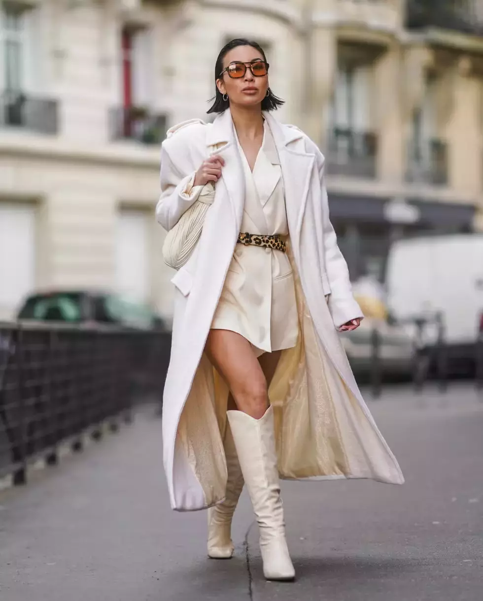 Blazer Dress With Cowboy Boots