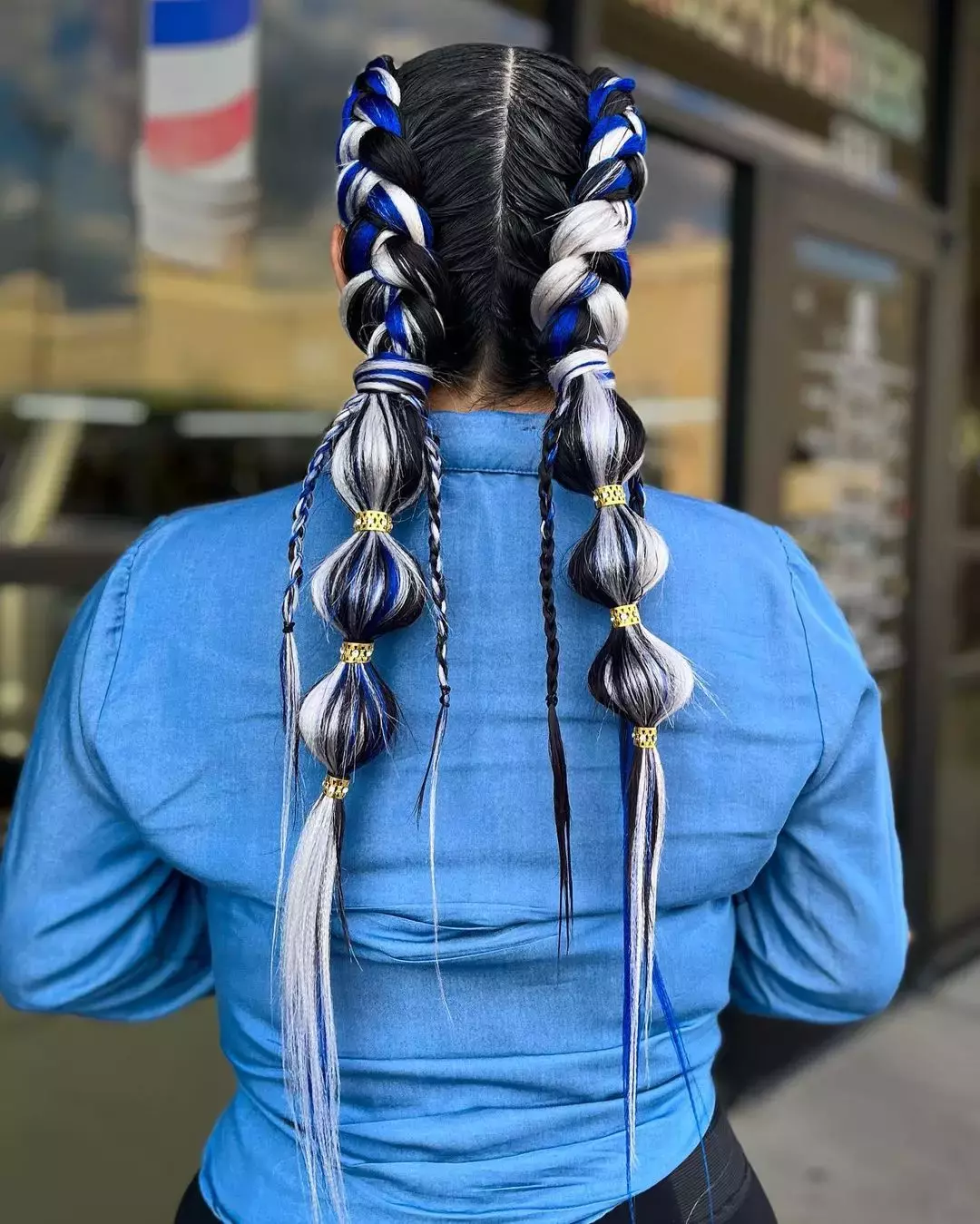 French Bubble Braids