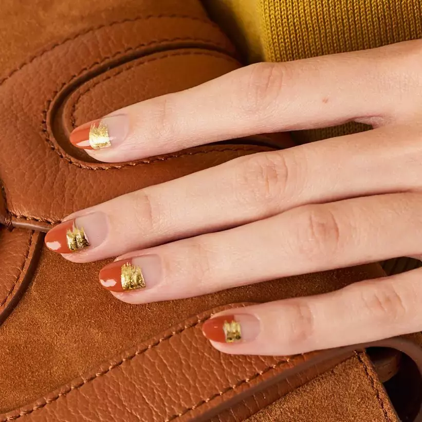 Gold Foil Nails