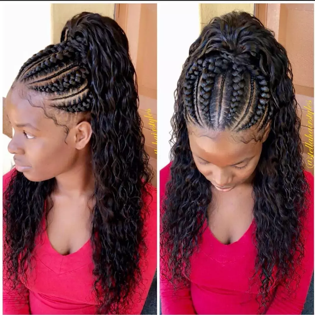 Half Up Ghana Braids