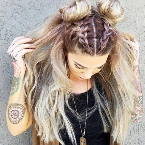 long hairstyle with braid