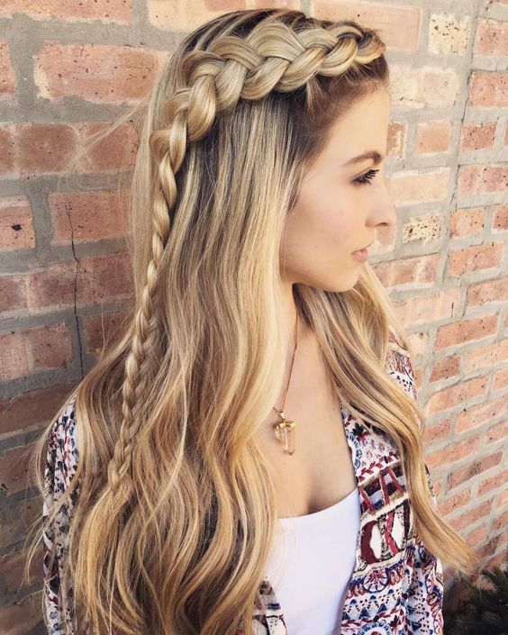 long hairstyle with braid