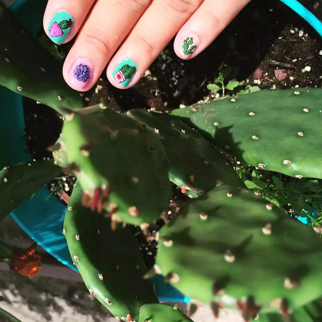 Mini Cacti Nails