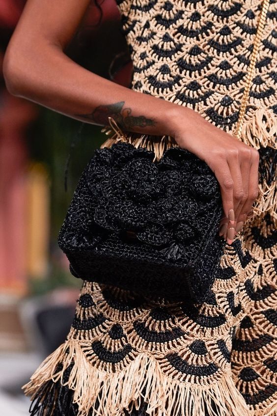 Oscar de la Renta crochet bag Spring 2020