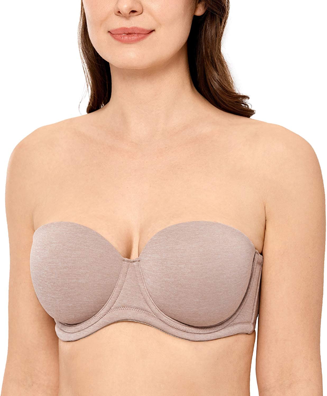 Plus size Underwire Contour Full cover Strapless Bra