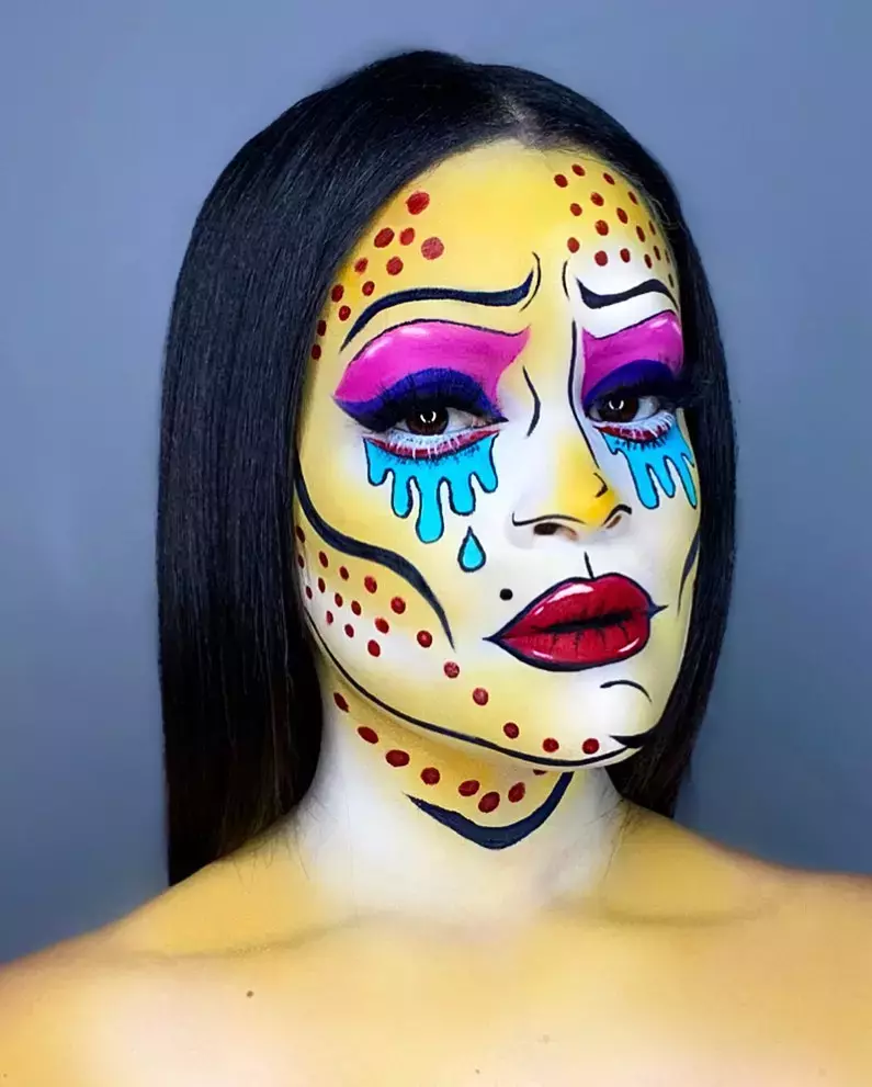 Pop Art Halloween Makeup