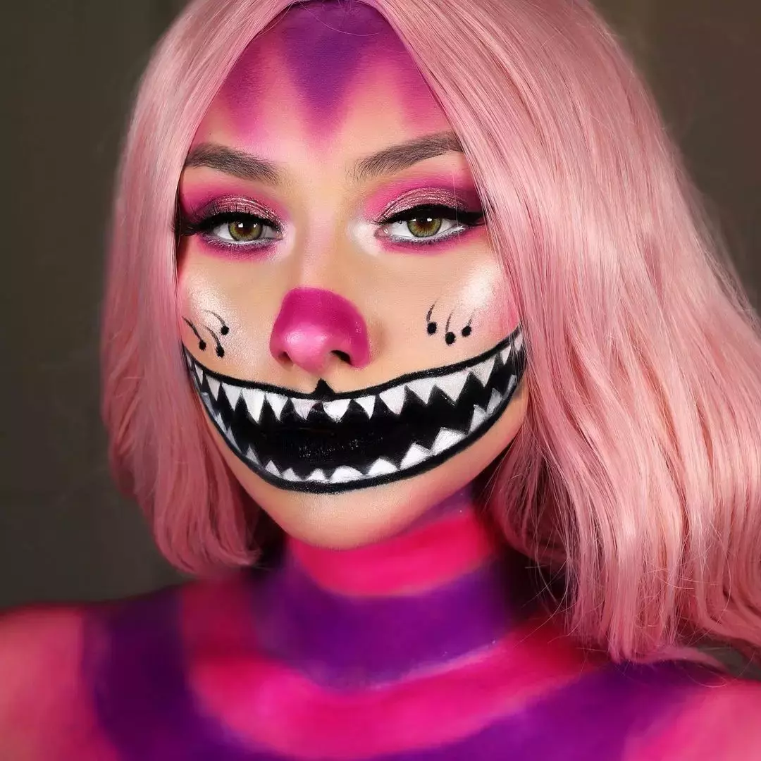 Scary Cheshire Cat Halloween Makeup