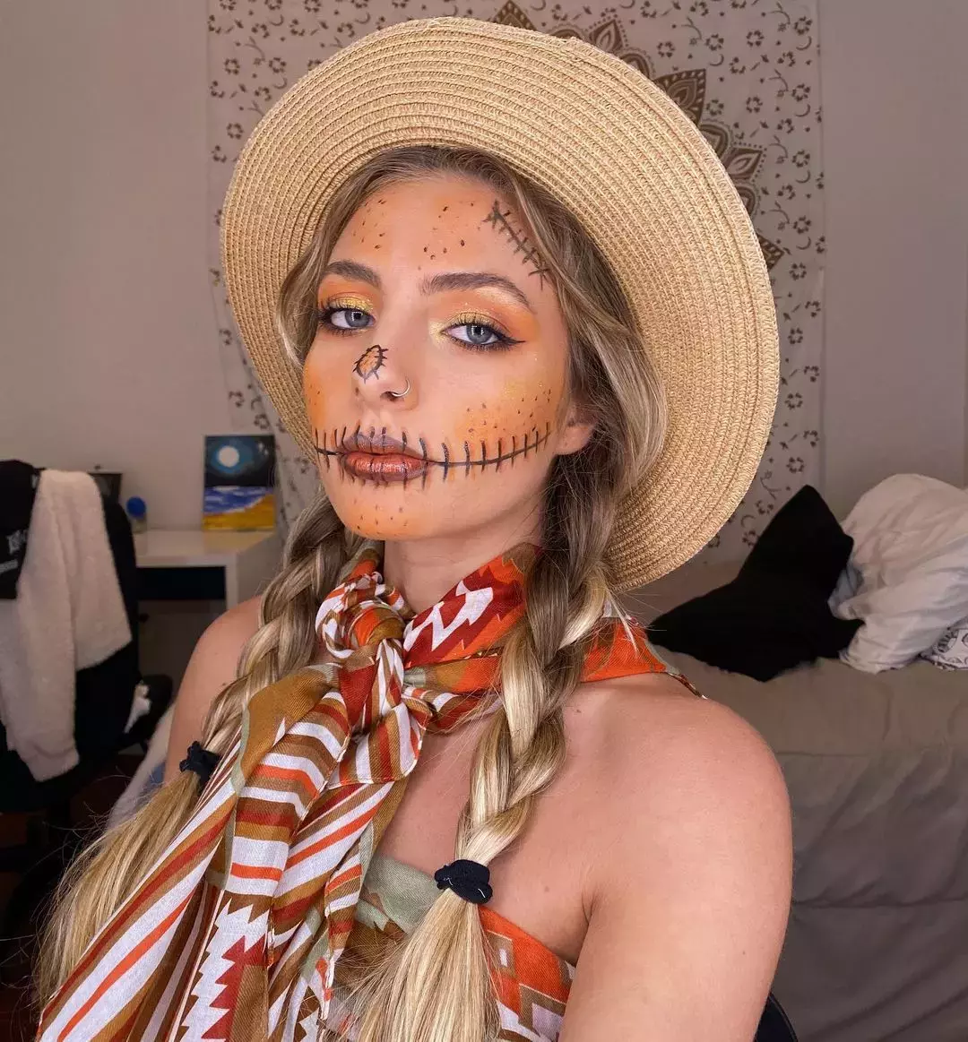 Sexy Scarecrow Halloween Makeup