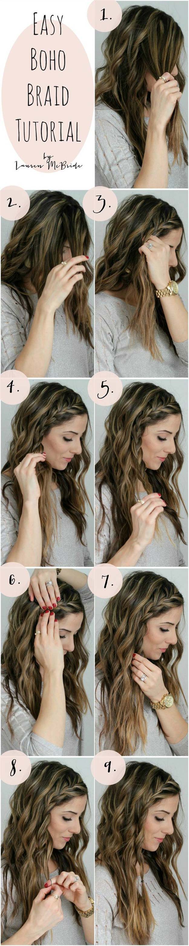 Simple Easy Step by Step Braid Tutorials