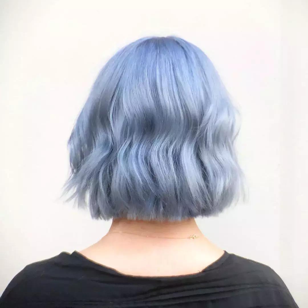 Steel Blue Hair