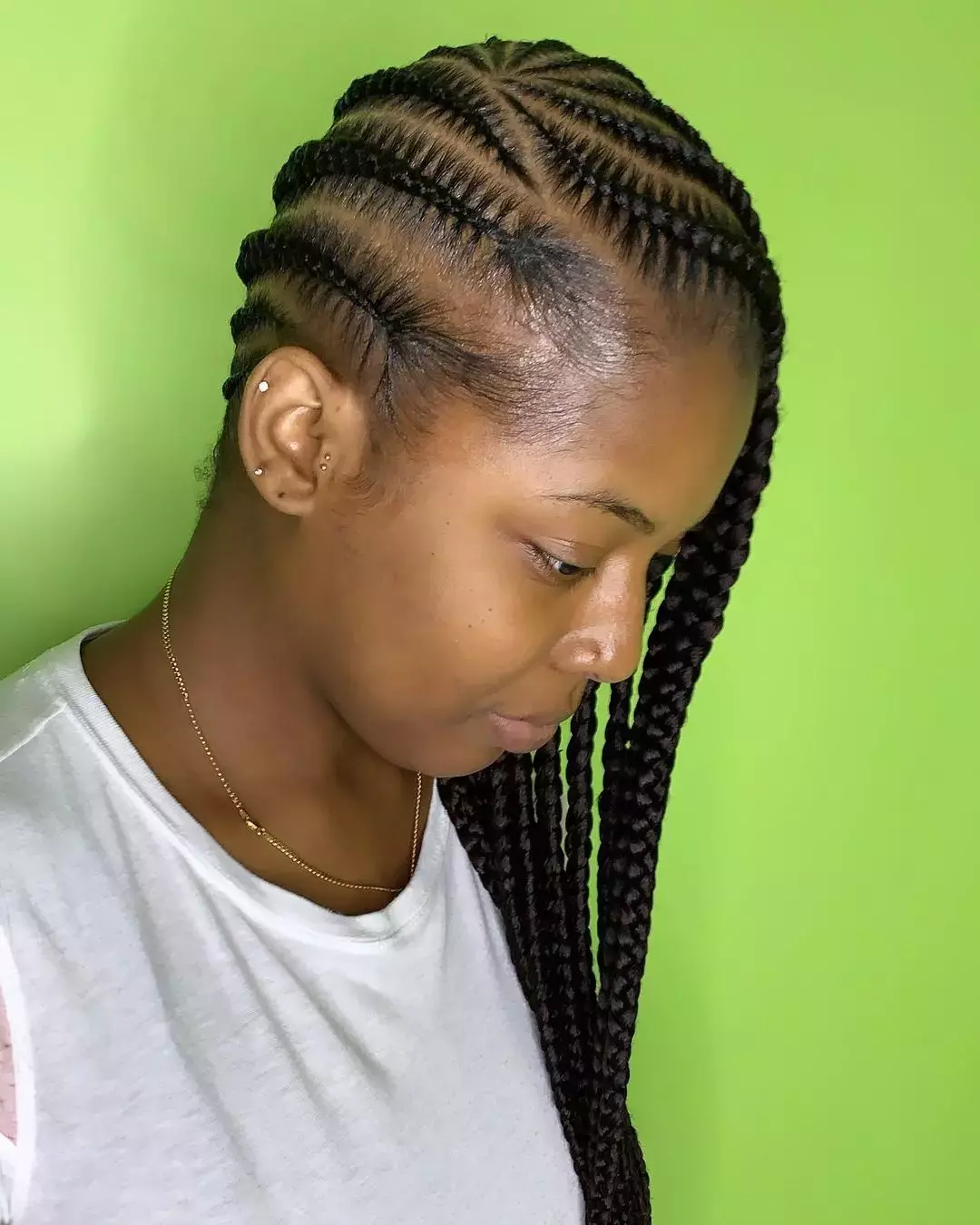 These Side Ghana Braids