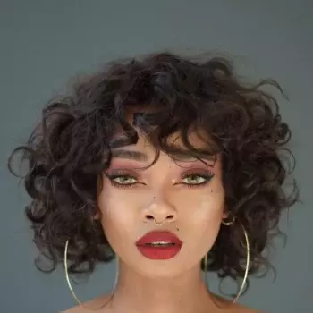 These Voluminous Curls For A Short Wig