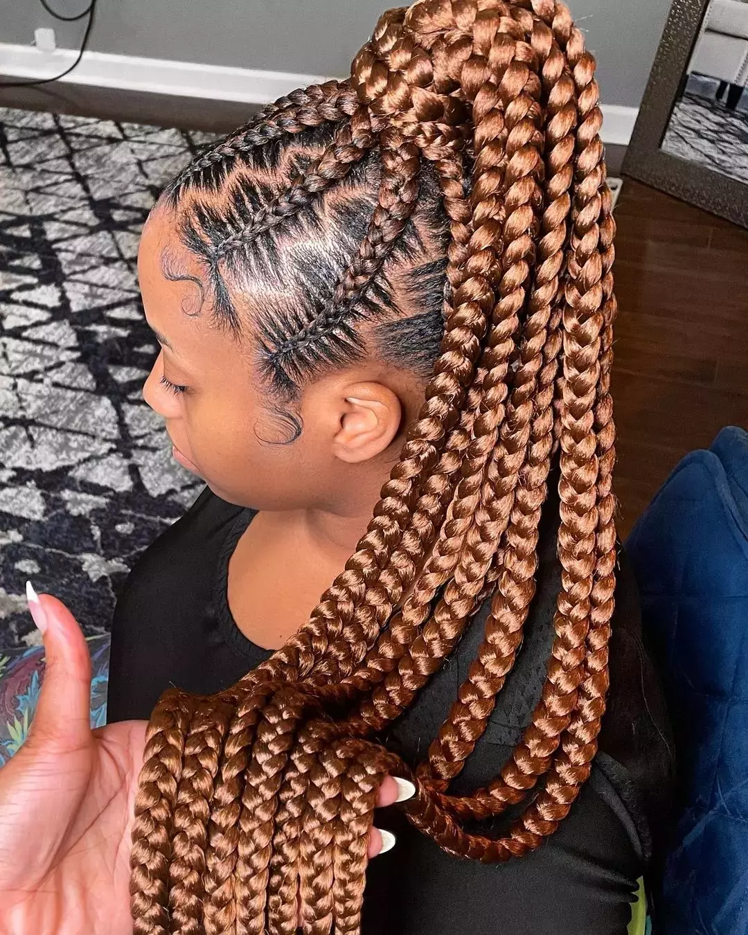 These Zigzag Ghana Braids