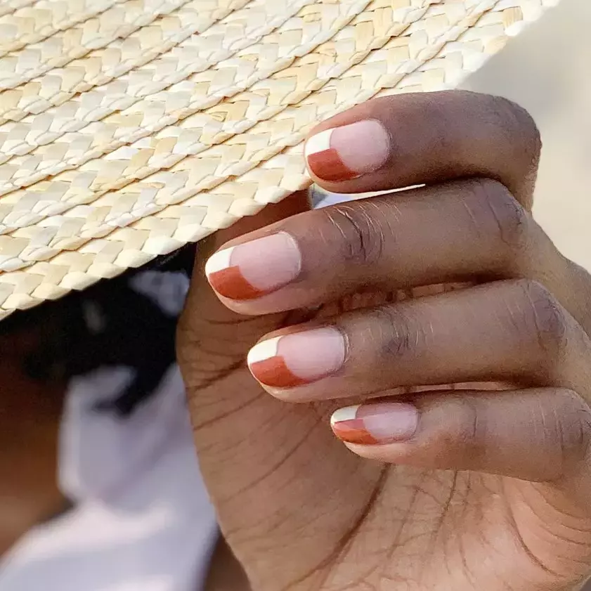 This Half And Half French Manicure