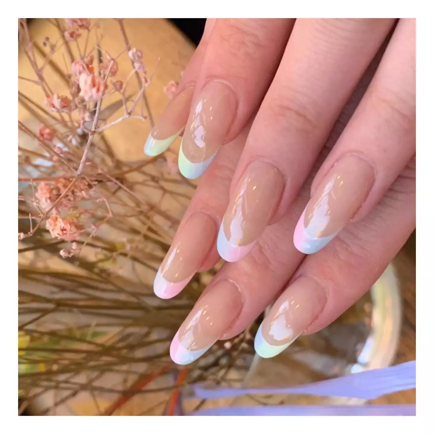 This Pastel French Manicure