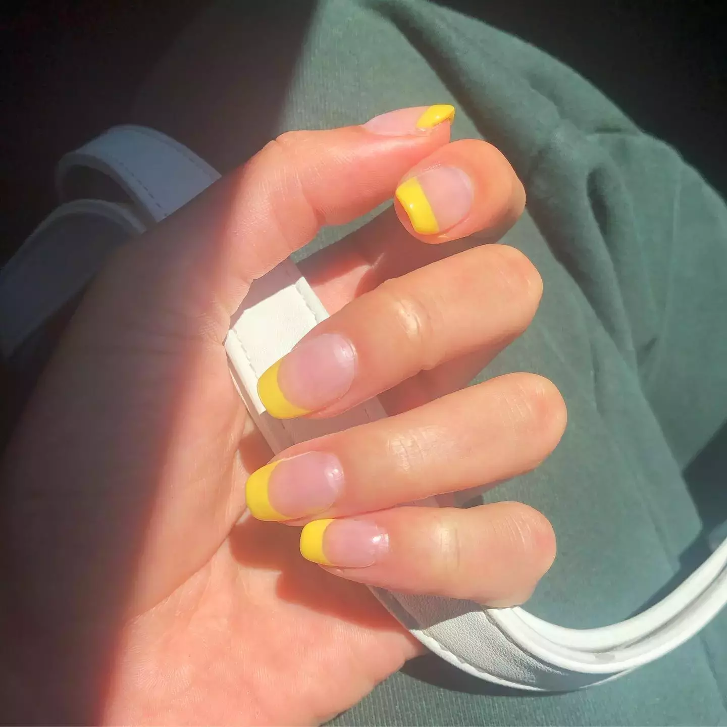 This Yellow Tipped French Manicure