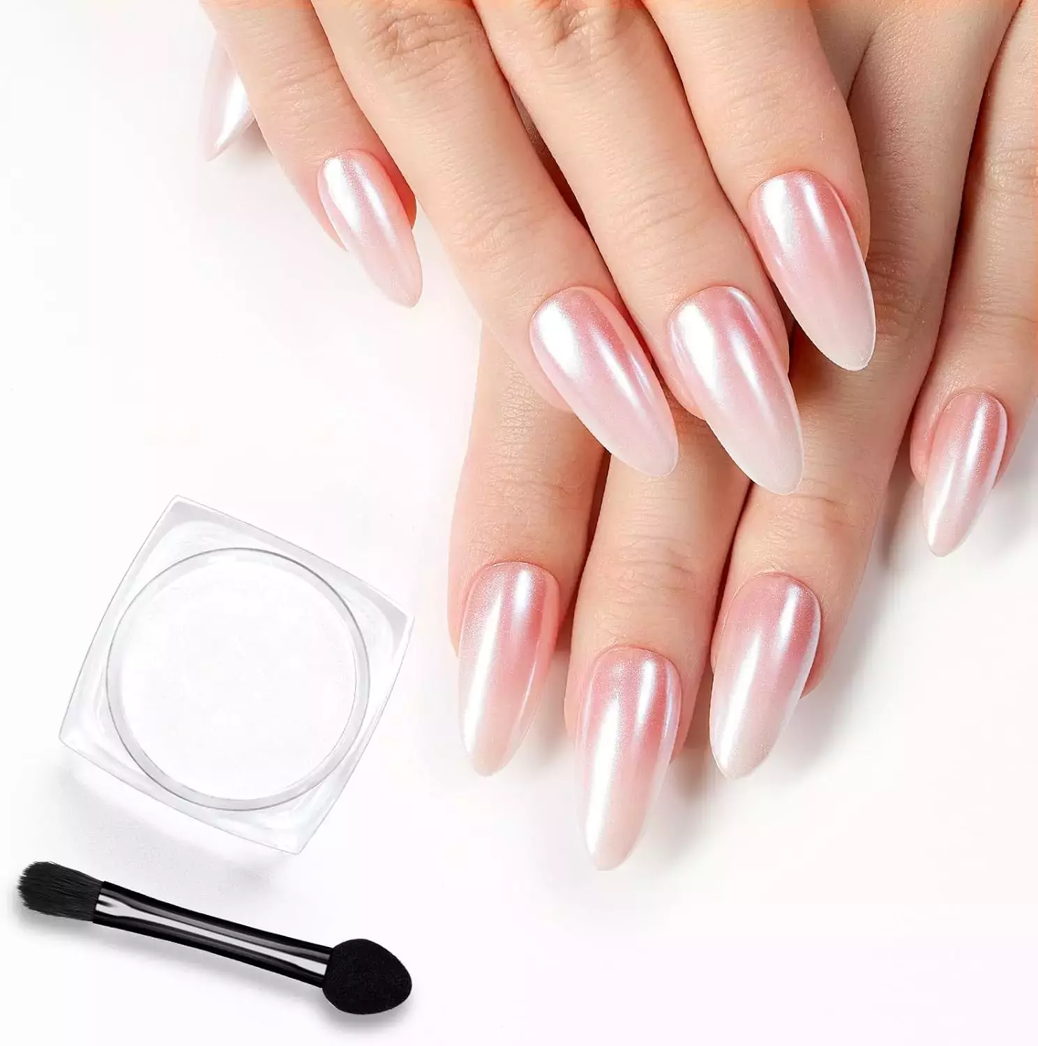 White Chrome Nail Powder